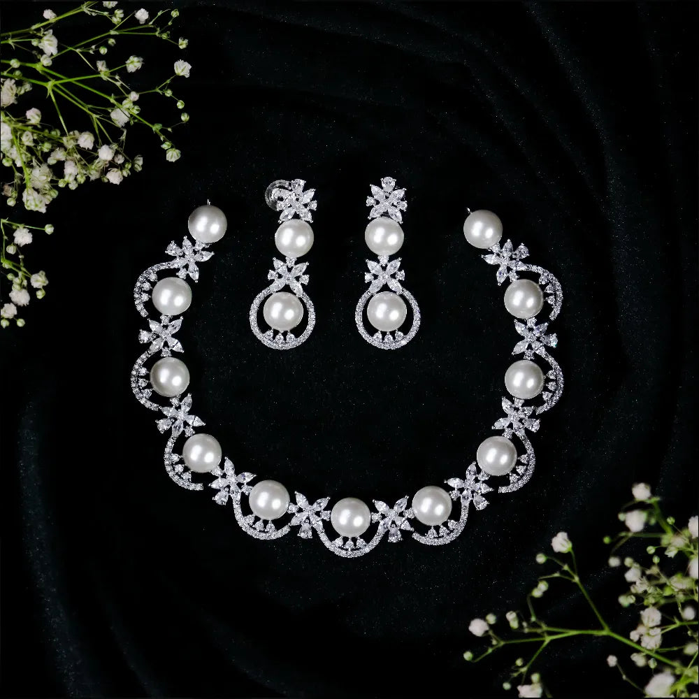 AD Pearl Necklace BN090W