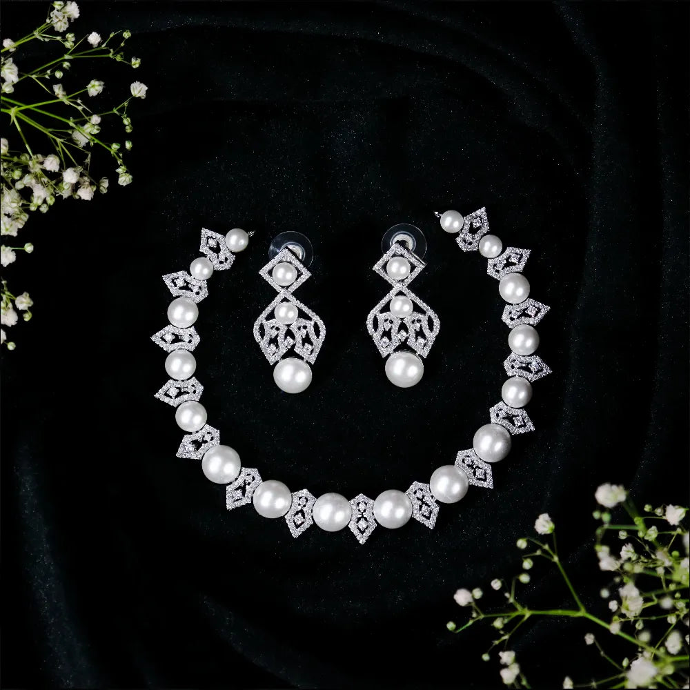 AD Pearl Necklace BN098W